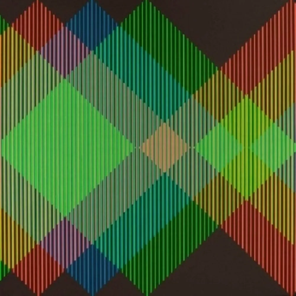 Литография Cruz-Diez - Serie Semana - Miércoles