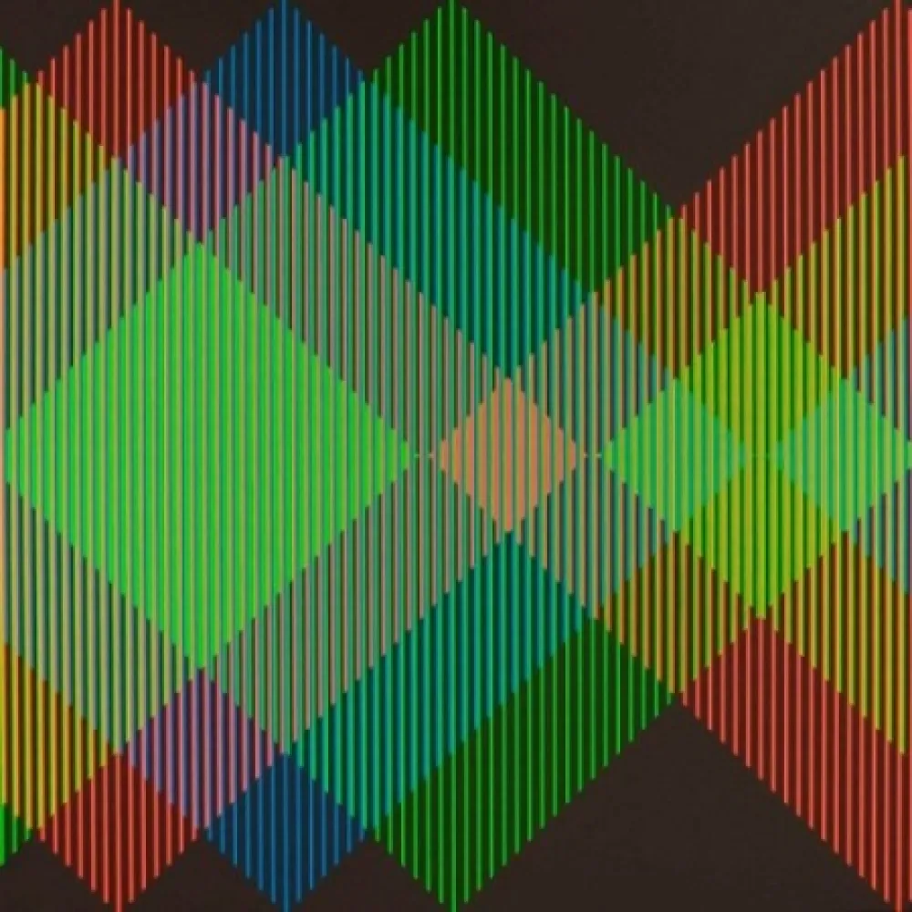 Литография Cruz-Diez - Serie Semana - Miércoles	