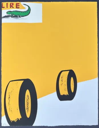 Литография Cucchi - Enzo Cucchi (1949) - Lire - Color lithograph on wove paper - 2001