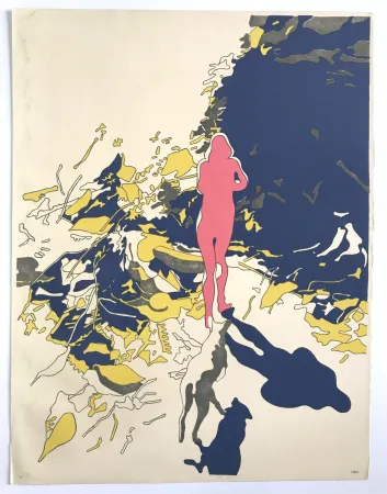 Литография Cueco - Femme et mouton