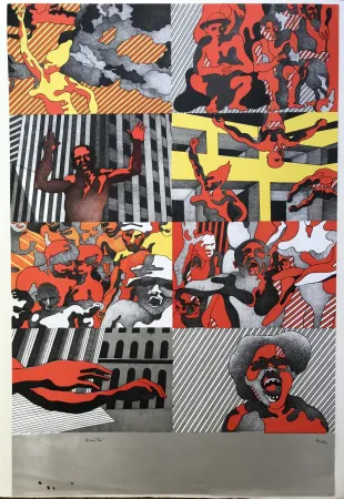 Литография Cueco - Grèves et manifestations