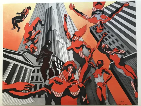 Литография Cueco - La rue