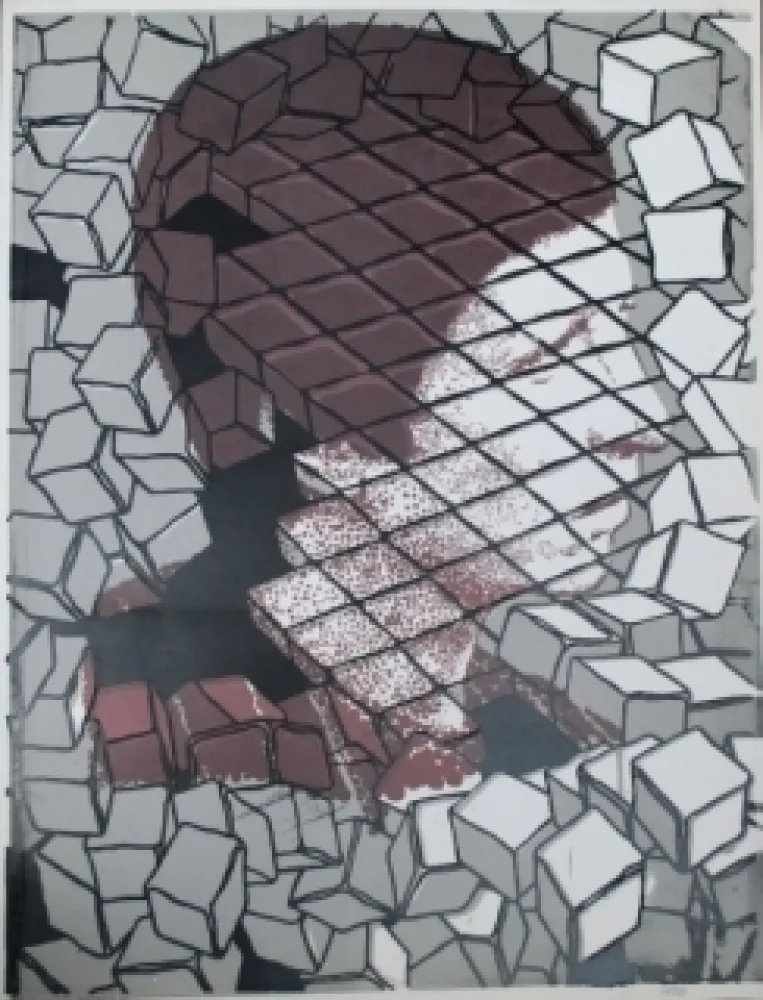 Сериграфия Cueco - Profil sur pavés