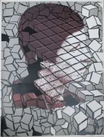 Сериграфия Cueco - Profil sur pavés