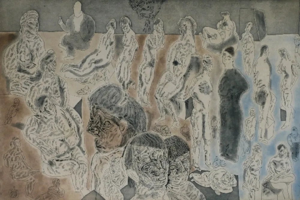 Офорт И Аквитанта Cuevas - Barrion chino I