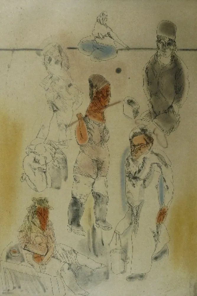 Офорт И Аквитанта Cuevas - Barrion chino II