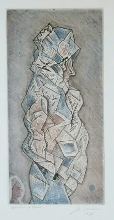 Офорт И Аквитанта Cuevas - Sans titre