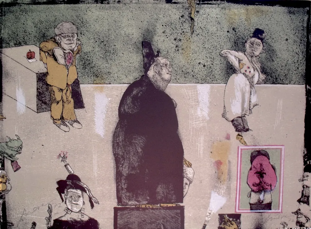 Литография Cuevas - Sans Titre