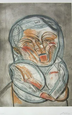 Офорт Cuevas - S/T