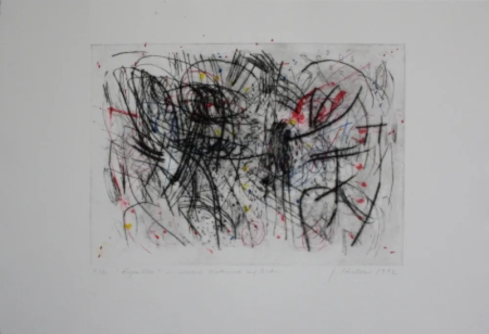 Гравюра Сухой Иглой Czichon - Gegenüber / Across