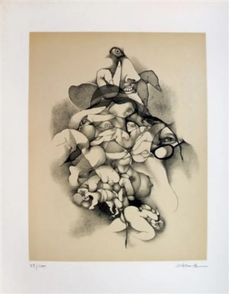 Литография Daboval - Les phantasmes de Berthe