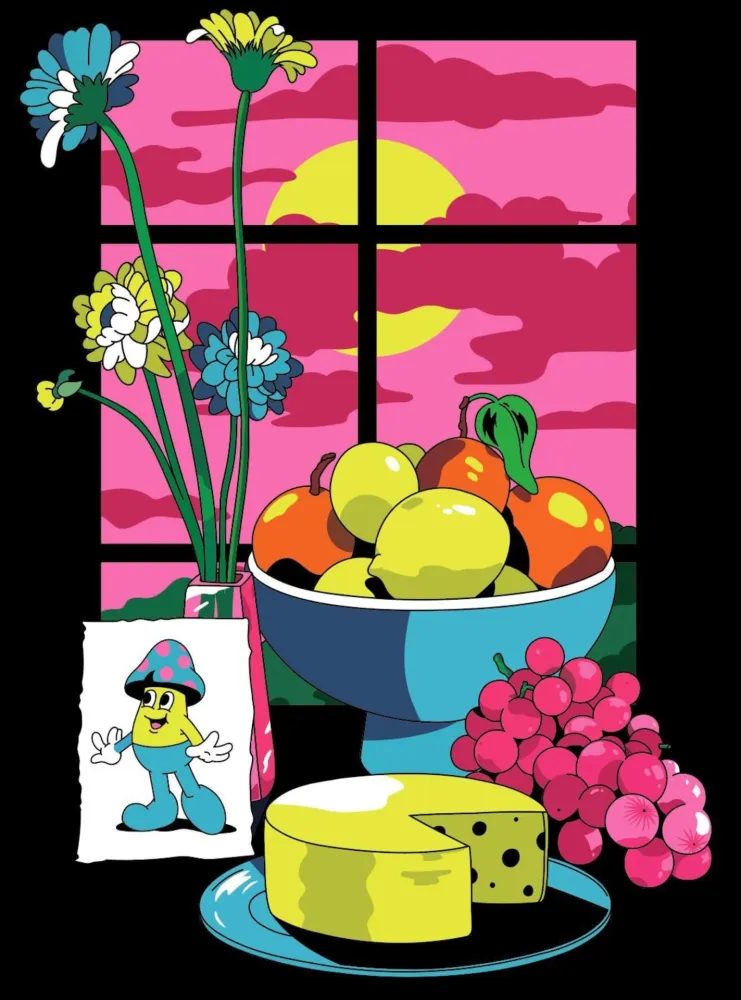 Литография Dabs - Moonlit Window