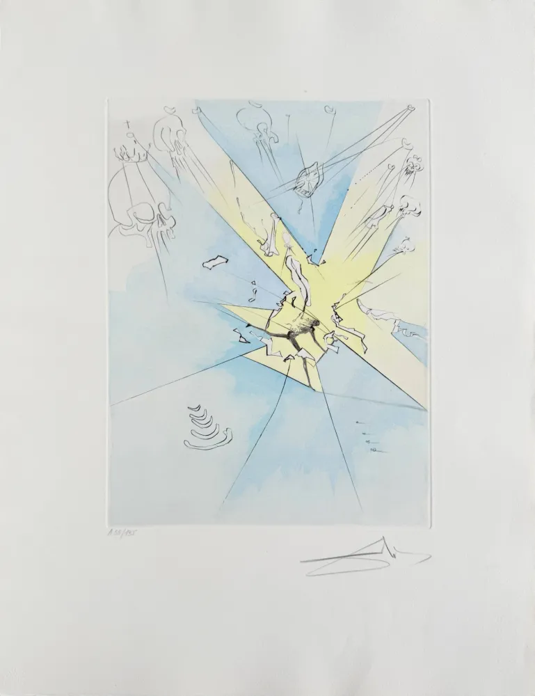 Офорт Dali - A Shattering Entrance upon the American Stage