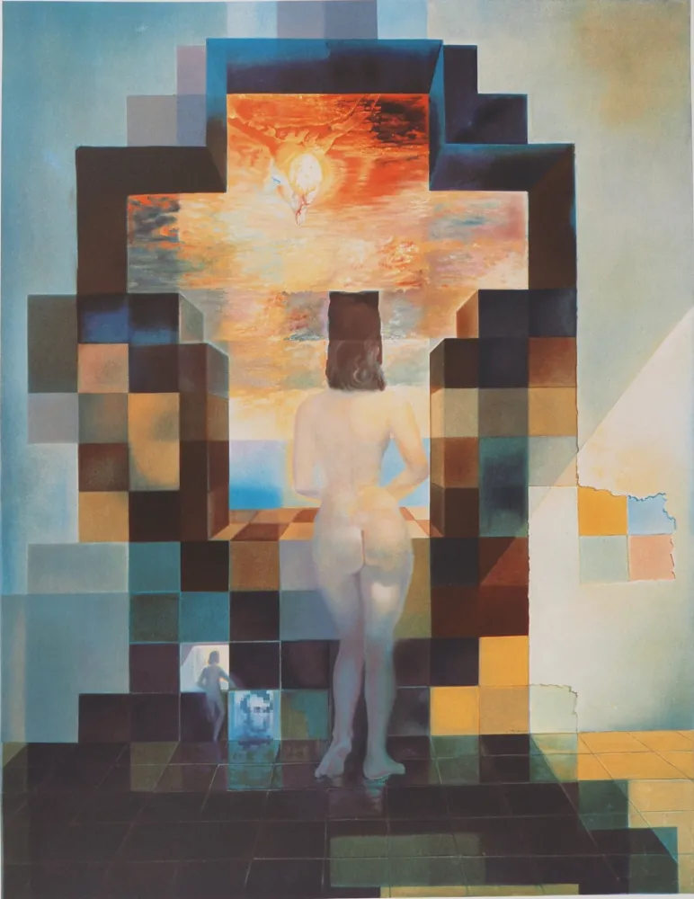 Литография Dali - Abraham Lincoln : Gala regardant la mer Méditerranée