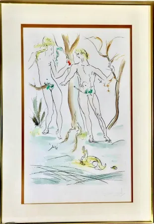 Офорт Dali - Adam et Eve