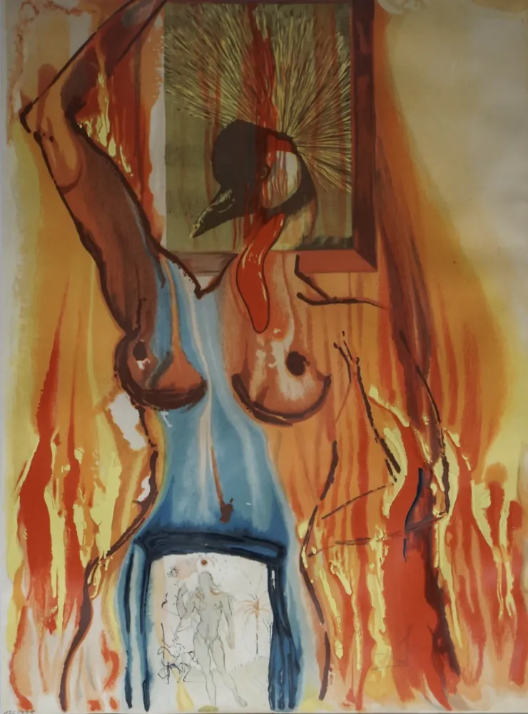 Гравюра Dali - Alchimie des Philosophes Le Phenix