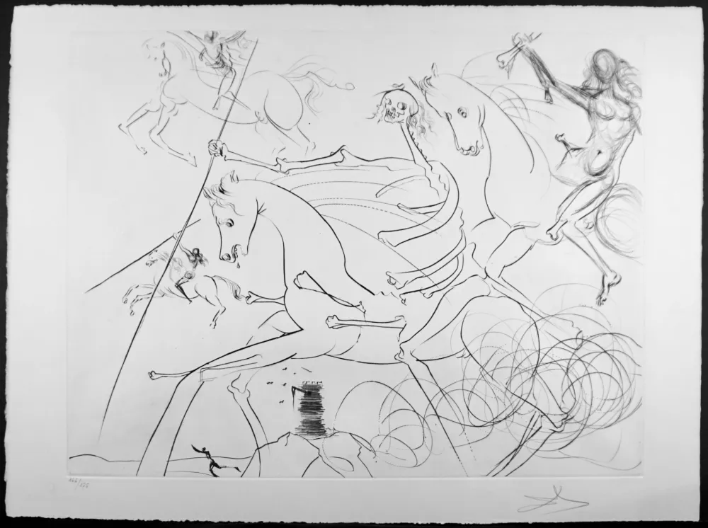 Гравюра Dali -  Apocalyptische Reiter (Apocalyptic Rider) 