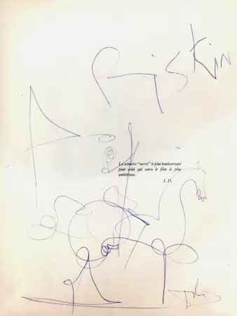 Нет Никаких Технических Dali - CHEVAL, ORIGINAL DRAWING UNIQUE PIECE