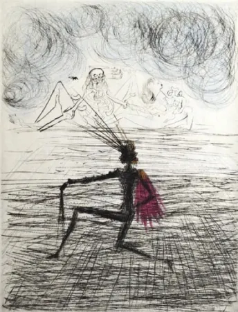 Гравюра Dali - Chevalier a genoux