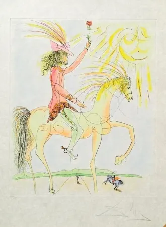 Офорт Dali - Chevalier a la rose