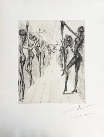 Гравюра Сухой Иглой Dali - Corridor de Kathmandou (Katmandu Corridor), black