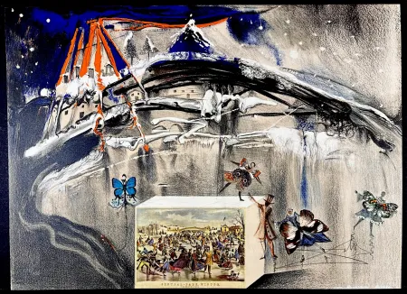 Литография Dali - Currier & Ives New York Central Park Winter