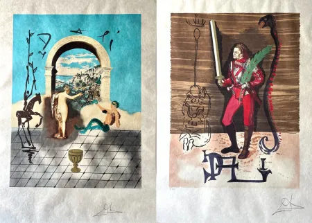 Литография Dali - Dalí Discovers America, Complete Set of 2