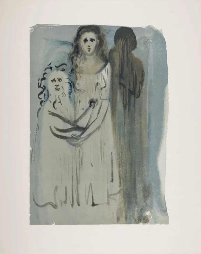 Гравюра На Дереве Dali - Dans la fumée des Coléreux, 1963