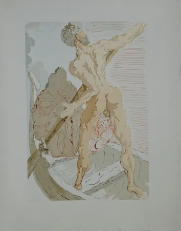 Гравюра На Дереве Dali - Divine Comédie, Enfer 3, Charon et le passage de l'Achéron