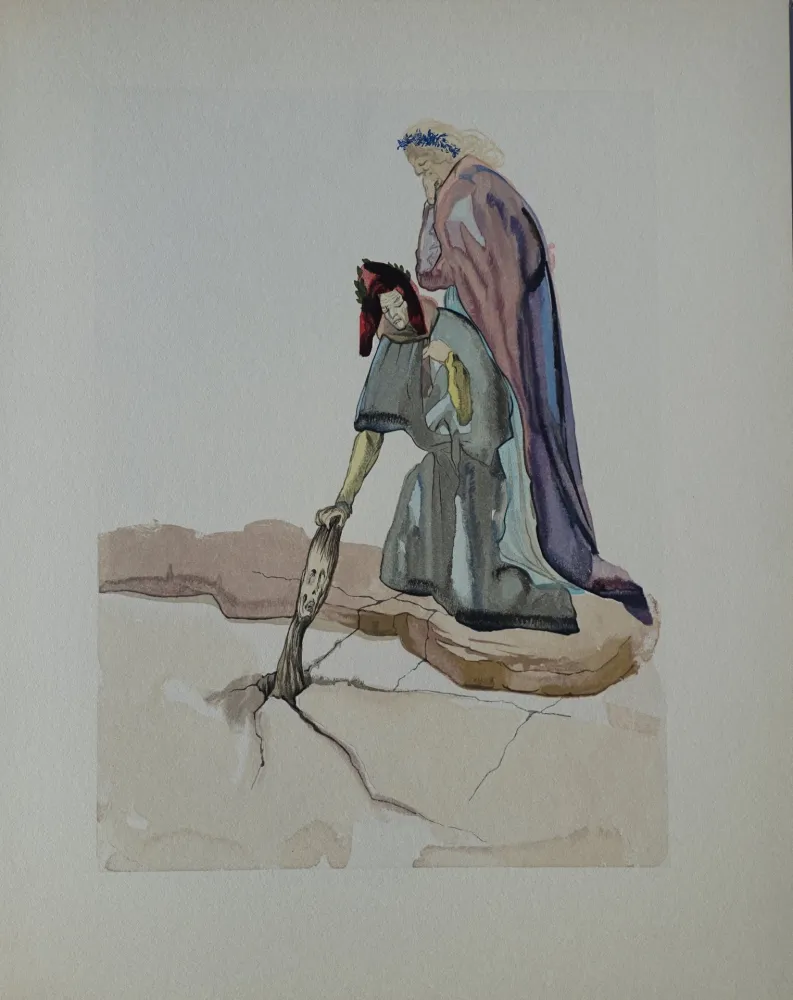 Гравюра На Дереве Dali - Divine Comédie, Enfer 32, Les traitres envers leur patrie