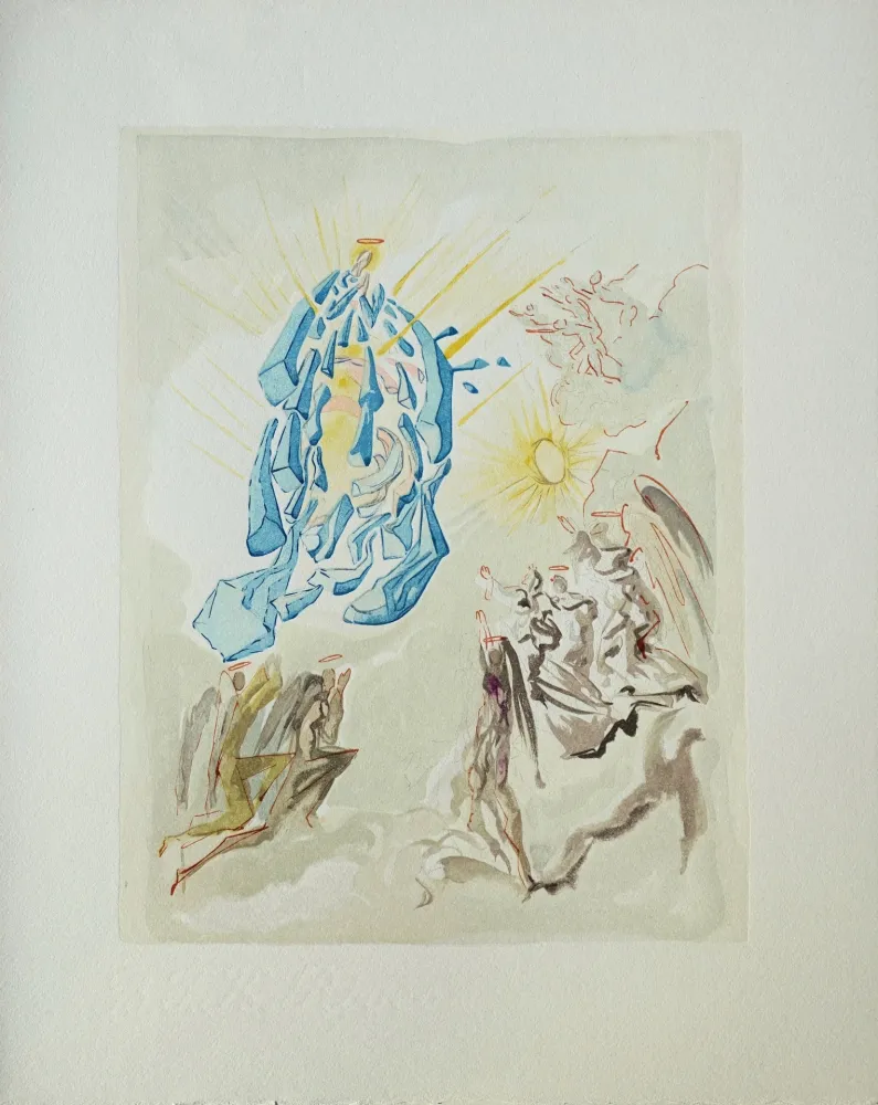 Гравюра На Дереве Dali - Divine Comédie, Paradis 26, Dante recouvre la vue