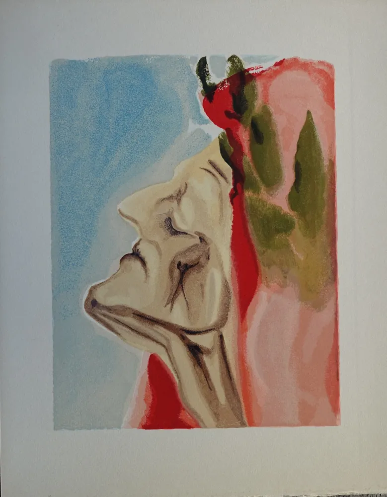 Гравюра На Дереве Dali - Divine Comédie, Paradis 7, Le doute de Dante