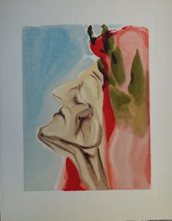 Гравюра На Дереве Dali - Divine Comédie, Paradis 7, Le doute de Dante