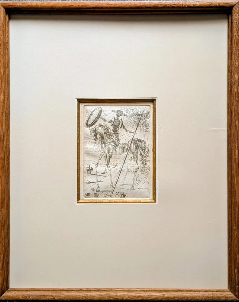 Гравюра Dali - Don Quixote and Sancho Panza - Original platesigned engraving, 1964