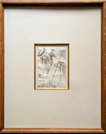 Гравюра Dali - Don Quixote and Sancho Panza - Original platesigned engraving, 1964