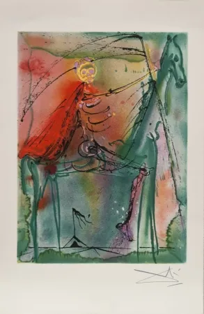 Литография Dali - El caballo de la muerte