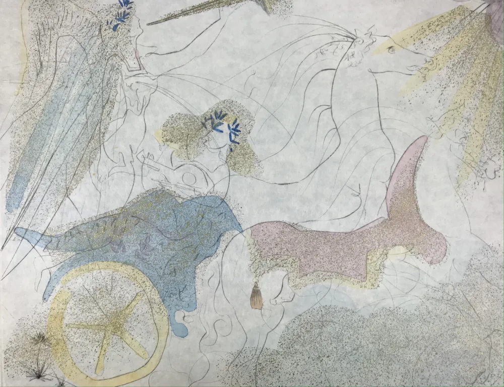 Офорт И Аквитанта Dali - Euterpe ( from ''Le Muses'' portfolio )