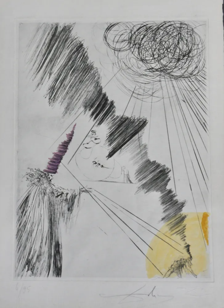 Гравюра Dali - Faust Femme au Clown