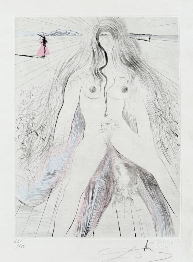 Гравюра Dali - Femme à cheval