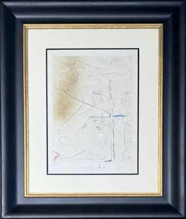 Гравюра Dali - Femme à la béquille