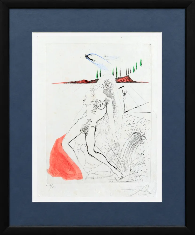 Гравюра Dali - Femme à la fontaine (Woman at the Fountain)