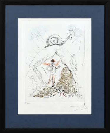 Офорт Dali - Femme à l’escargot (Woman with Snail)