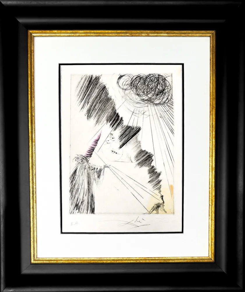 Гравюра Dali - Femme au clown (Woman with Clown)