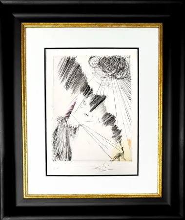Гравюра Dali - Femme au clown (Woman with Clown)