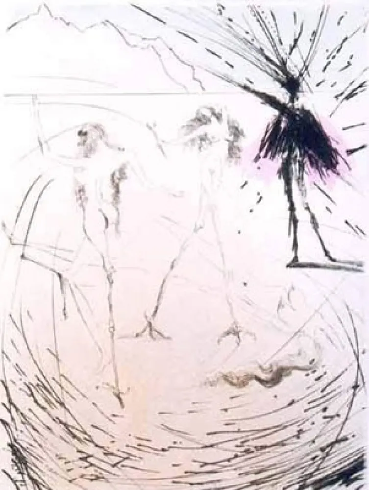 Гравюра Dali - Femme Poules