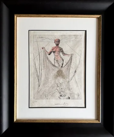 Гравюра Dali - Femme tenant le voile