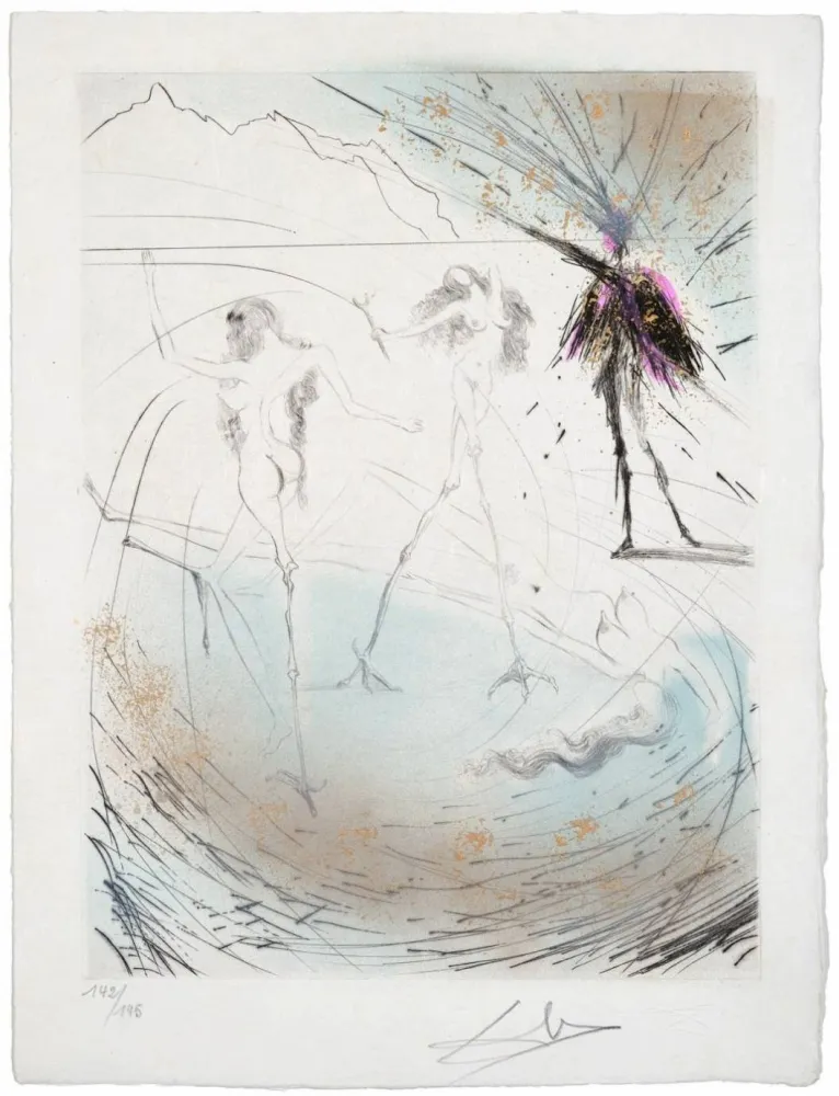 Гравюра Сухой Иглой Dali - Femmes poules (Hen Women)