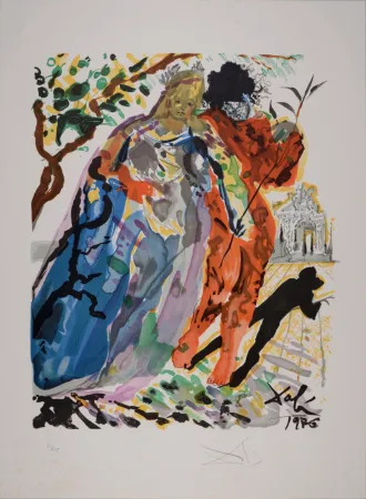 Литография Dali - Fille de Minos..., from Ovide L'art D'aimer - Hand-signed - Large size