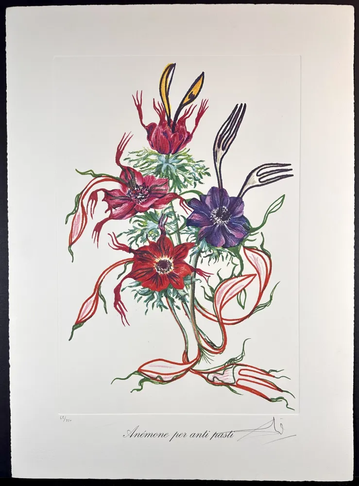 Гравюра Dali - Florals Anemone per Anti-Pasti