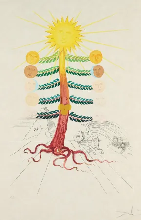 Гравюра Сухой Иглой Dali - Flordali. Lune